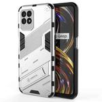 For OPPO Realme 8i Punk Armor 2 in 1 PC + TPU Shockproof Phone Case with Invisible Holder(White)