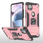 For Motorola One 5G Ace Magnetic Armor Shockproof TPU + PC Phone Case with Metal Ring Holder(Rose Gold)