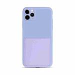 Liquid Silicone Skin Feel Shockproof Phone Case with Card Slot For iPhone 11 Pro(Light Purple)