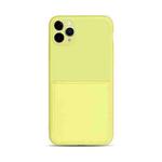 Liquid Silicone Skin Feel Shockproof Phone Case with Card Slot For iPhone 11 Pro Max(Yellow)