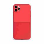 Liquid Silicone Skin Feel Shockproof Phone Case with Card Slot For iPhone 11 Pro Max(Red)