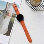 For Samsung Galaxy Watch4 40mm / 44mm Lychee Texture Leather Strap Watch Band(Orange)