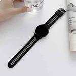 For Samsung Galaxy Watch4 40mm / 44mm Two-color Silicone Strap Watch Band(Black White)
