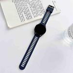 For Samsung Galaxy Watch4 40mm / 44mm Two-color Silicone Strap Watch Band(Blue White)