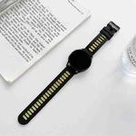 For Samsung Galaxy Watch4 40mm / 44mm Two-color Silicone Strap Watch Band(Black Yellow)