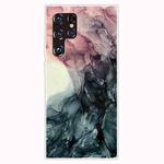 For Samaung Galaxy S22 Ultra 5G Marble Pattern Shockproof TPU Phone Case(Abstract Black)