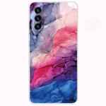 For Samsung Galaxy A13 5G Marble Pattern Shockproof TPU Phone Case(Abstract Red)