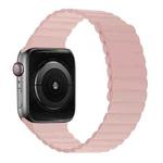 Silicone Magnetic Integrated Short Strap Watch Band For Apple Watch Series 8&7 45mm / SE 2&6&SE&5&4 44mm / 3&2&1 42mm(Pink)