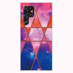 For Samaung Galaxy S22 Ultra 5G Abstract Marble Pattern TPU Phone Protective Case(Starry sky)