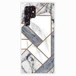 For Samaung Galaxy S22 Ultra 5G Abstract Marble Pattern TPU Phone Protective Case(Gray)