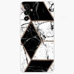 For Samsung Galaxy A13 5G Abstract Marble Pattern TPU Phone Protective Case(Black and White)
