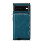 For Google Pixel 6 JEEHOOD Magnetic Zipper Horizontal Flip Phone Leather Case(Blue)