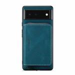 For Google Pixel 6 Pro JEEHOOD Magnetic Zipper Horizontal Flip Phone Leather Case(Blue)