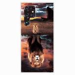 For Samaung Galaxy S22 Ultra 5G Painted Pattern High Transparent TPU Phone Case(Desert Lion)