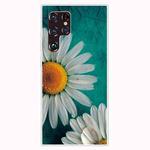 For Samaung Galaxy S22 Ultra 5G Painted Pattern High Transparent TPU Phone Case(Chrysanthemum)