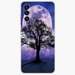 For Samsung Galaxy A13 5G Painted Pattern High Transparent TPU Phone Case(Moon Tree)