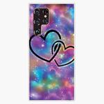 For Samaung Galaxy S22 Ultra 5G Painted Pattern Transparent TPU Phone Case(Starry Love)