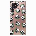 For Samaung Galaxy S22 Ultra 5G Painted Pattern High Transparent TPU Phone Case(Panda)