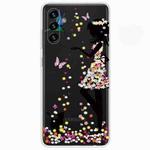For Samsung Galaxy A13 5G Painted Pattern High Transparent TPU Phone Case(Girl)