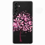 For Samsung Galaxy A13 5G Painted Pattern High Transparent TPU Phone Case(Butterfly Tree)
