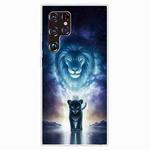 For Samaung Galaxy S22 Ultra 5G Painted Pattern High Transparent TPU Phone Case(The Lion King)