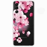 For Samsung Galaxy A13 5G Painted Pattern High Transparent TPU Phone Case(Cherry Blossoms)