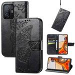 For Xiaomi Mi 11T / 11T Pro Butterfly Love Flowers Embossed Horizontal Flip Leather Case with Holder & Card Slots & Wallet & Lanyard(Black)