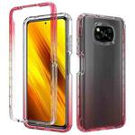 For Xiaomi Poco X3 NFC High Transparency Two-color Gradual Change PC+TPU Phone Case(Red)