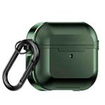 Aluminum Alloy Anti-fall Earphones Case with Hook For AirPods 3(Green)