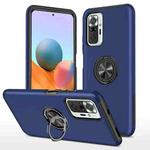 For Xiaomi Redmi Note 10 Pro PC + TPU Shockproof Magnetic Phone Case with Invisible Ring Holder(Blue)