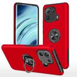 For Xiaomi Mi 11 Pro PC + TPU Shockproof Magnetic Phone Case with Invisible Ring Holder(Red)