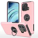 For Xiaomi Mi 11 Pro PC + TPU Shockproof Magnetic Phone Case with Invisible Ring Holder(Rose Gold)