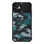 Camouflage Sliding Camshield TPU Phone Protective Case For iPhone 12 Pro Max(Green)