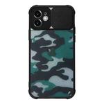 Camouflage Sliding Camshield TPU Phone Protective Case For iPhone 12(Green)