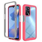 For OPPO A16 Starry Sky Solid Color Series Shockproof PC + TPU Phone Protective Case(Frosting Pink)