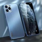 For iPhone 11 Pro Brushed Texture Shockproof Phone Case (Navy Blue)