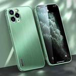 For iPhone 11 Pro Brushed Texture Shockproof Phone Case (Matcha Green)