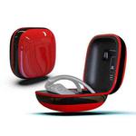 Mirror Surface Silicone + PC Wireless Earphone Protective Case for Beats Powerbeats Pro(Red+Black)