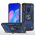 For Huawei Y7P Magnetic Armor Shockproof Phone Case with Metal Ring Holder(Blue)