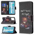 For vivo Y21 Colored Drawing Pattern Horizontal Flip Phone Leather Case with Holder & Card Slots & Wallet(Bear)