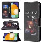 For Samsung Galaxy A13 5G Colored Drawing Pattern Horizontal Flip Phone Leather Case with Holder & Card Slots & Wallet(Bear)