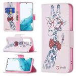 For Samsung Galaxy S22 5G Colored Drawing Pattern Horizontal Flip Phone Leather Case with Holder & Card Slots & Wallet(Deer)