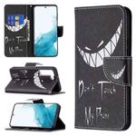 For Samsung Galaxy S22 5G Colored Drawing Pattern Horizontal Flip Phone Leather Case with Holder & Card Slots & Wallet(Smirk)