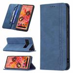 For Google Pixel 6 Magnetic RFID Blocking Anti-Theft Leather Case with Holder & Card Slots & Wallet(Blue)