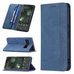 For Google Pixel 6 Pro Magnetic RFID Blocking Anti-Theft Leather Case with Holder & Card Slots & Wallet(Blue)