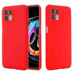 For Motorola Moto Edge 20 Lite / Edge 20 Fusion Pure Color Liquid Silicone Shockproof Full Coverage Phone Case(Red)