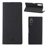 For Sony Xperia 5 ViLi Shockproof TPU + PU Horizontal Flip Protective Case with Card Slot & Holder(Black)