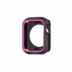 Two-color Shockproof Protective Case For Apple Watch Series 9 / 8 / 7 41mm(Black Pink)