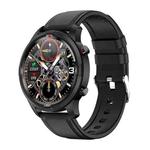 TW26 1.28 inch IPS Touch Screen IP67 Waterproof Smart Watch, Support Sleep Monitoring / Heart Rate Monitoring / Dual Mode Call / Blood Oxygen Monitoring, Style: Leather Strap(Black)