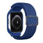 TPU Frame Buckle Braid Integrated Watch Band For Apple Watch Series 6 & SE & 5 & 4 44mm / 3 & 2 & 1 42mm(Blue)